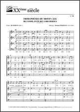 Complainte des amis perdus SATB choral sheet music cover